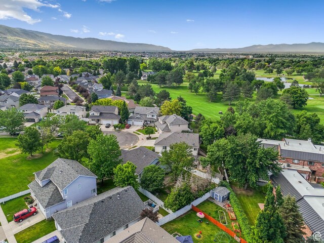 1212 Pinehurst Cir, Farmington, UT 84025 - aerial view of residential area featuring a mountain backdrop
