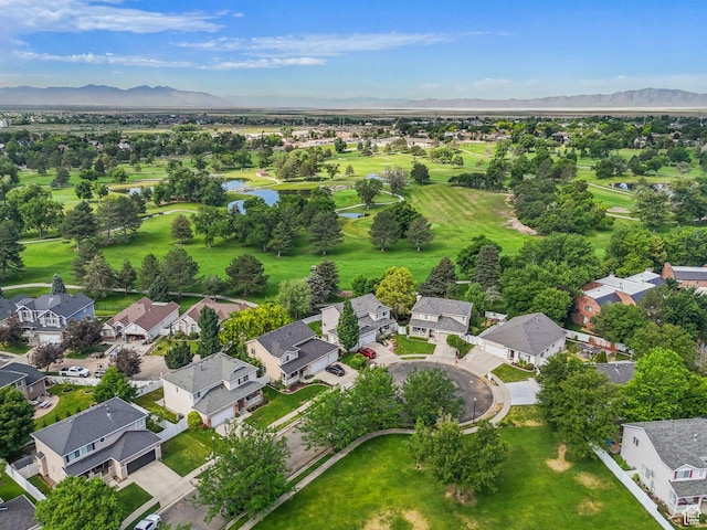 1212 Pinehurst Cir, Farmington, UT 84025 - aerial perspective of suburban area with a water and mountain view and a local golf course