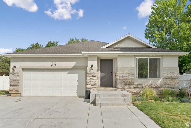1212 Pinehurst Cir, Farmington, UT 84025 - view of front facade with stone siding and stucco siding
