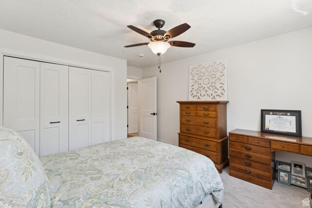 1537 N Sweetwater Ln, Farmington, UT 84025 - bedroom with carpet floors, a closet, and a ceiling fan