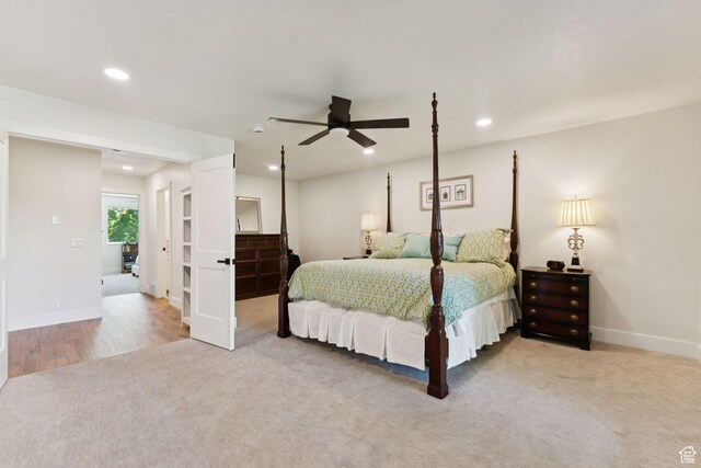 1537 N Sweetwater Ln, Farmington, UT 84025 - carpeted bedroom featuring recessed lighting and ceiling fan