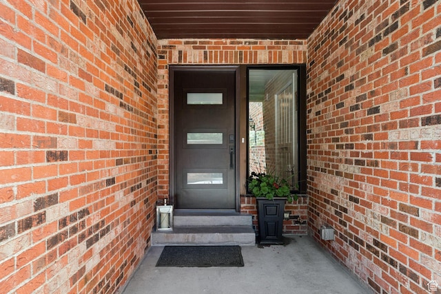 1537 N Sweetwater Ln, Farmington, UT 84025 - doorway to property with brick siding