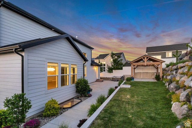 2508 E Lone Hill Dr, Draper Ut Cnty, UT 84020 - view of yard with a gazebo and a patio area