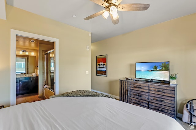6169 E Park Ln S Unit 30, Park City, UT 84098 - bedroom featuring connected bathroom and ceiling fan