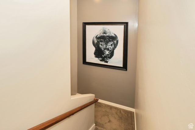 6169 E Park Ln S Unit 30, Park City, UT 84098 - stairway featuring carpet floors and baseboards