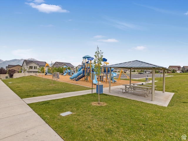 4851 W Daybreak Pkwy, South Jordan, UT 84009 - community playground featuring a lawn and a gazebo