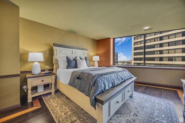 44 W Broadway S Unit 2005S, Salt Lake City, UT 84101 - bedroom with hardwood / wood-style floors and recessed lighting
