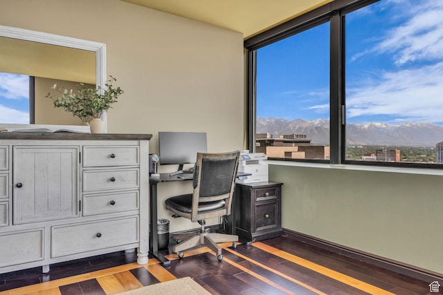 44 W Broadway S Unit 2005S, Salt Lake City, UT 84101 - home office with dark wood finished floors and baseboards