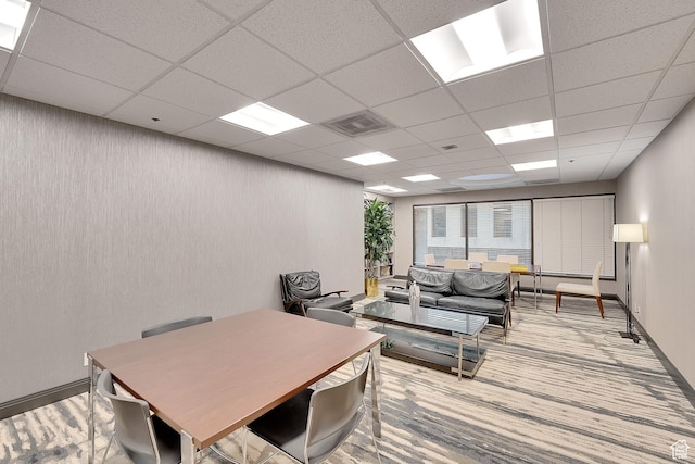 44 W Broadway S Unit 2005S, Salt Lake City, UT 84101 - home office featuring a drop ceiling
