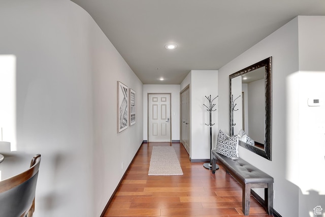 44 W Broadway S Unit 2005S, Salt Lake City, UT 84101 - hall featuring wood finished floors and recessed lighting