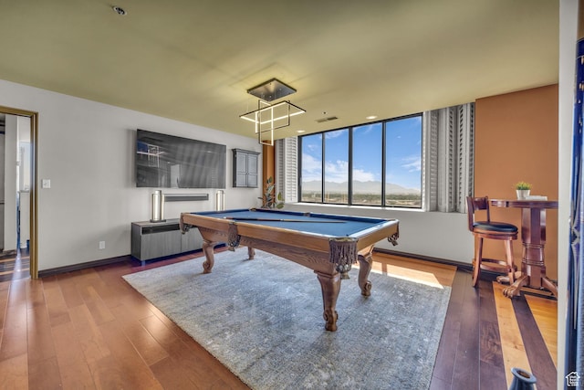 44 W Broadway S Unit 2005S, Salt Lake City, UT 84101 - recreation room featuring billiards and wood-type flooring