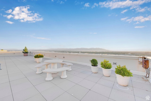 44 W Broadway S Unit 2005S, Salt Lake City, UT 84101 - view of patio featuring a mountain view
