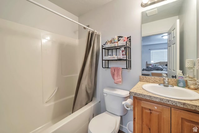 633 Little Rock Dr, Santaquin, UT 84655 - bathroom featuring vanity and shower / bathtub combination with curtain