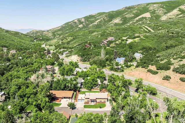 32 S Smokey Ln, Emigration Canyon, UT 84108 - aerial view of property and surrounding area with a mountain backdrop