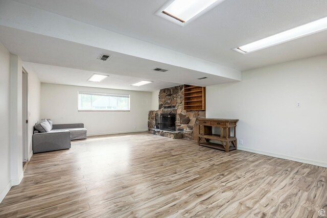 32 S Smokey Ln, Emigration Canyon, UT 84108 - living area with wood finished floors and a fireplace