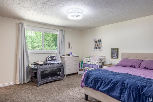 32 S Smokey Ln, Emigration Canyon, UT 84108 - bedroom with a textured ceiling and carpet flooring
