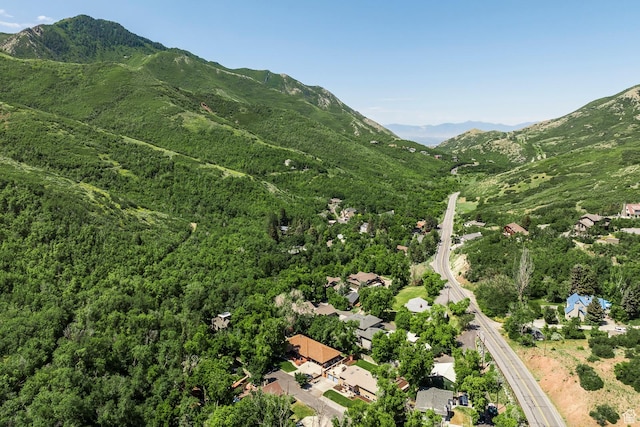 32 S Smokey Ln, Emigration Canyon, UT 84108 - aerial view of property's location featuring mountains and a heavily wooded area