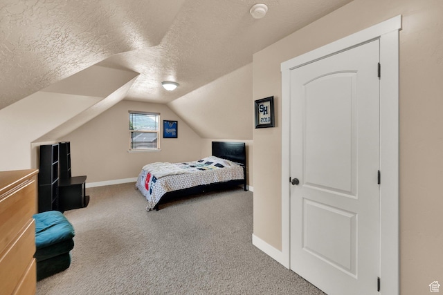 385 E 1000 S Unit 42, Salem, UT 84653 - carpeted bedroom with a textured ceiling and vaulted ceiling