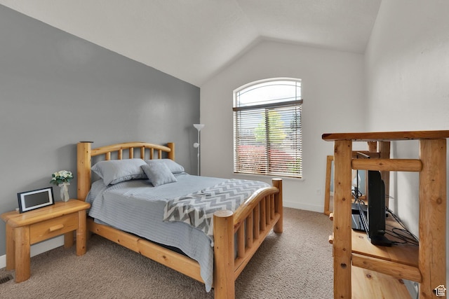385 E 1000 S Unit 42, Salem, UT 84653 - carpeted bedroom with vaulted ceiling and baseboards