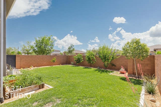 3694 E Tauri Way, St George, UT 84790 - fenced backyard with a vegetable garden