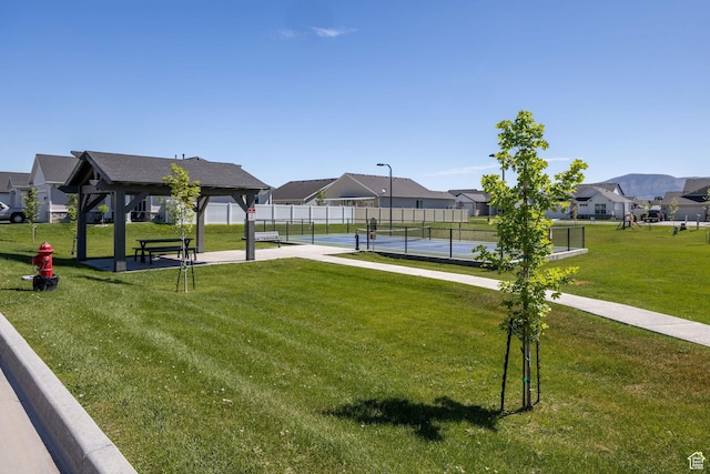 824 N 980 W, Tremonton, UT 84337 - surrounding community featuring a gazebo, a residential view, and a tennis court