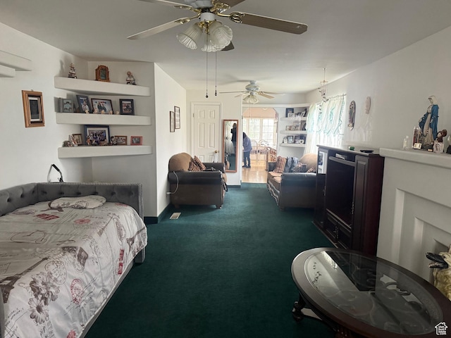 388 N Main St, Monticello, UT 84535 - carpeted bedroom featuring a ceiling fan