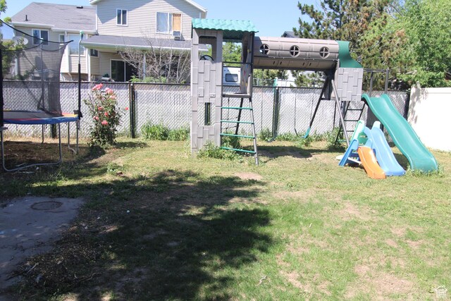 423 W 180 N, Clearfield, UT 84015 - view of yard featuring a trampoline and a playground