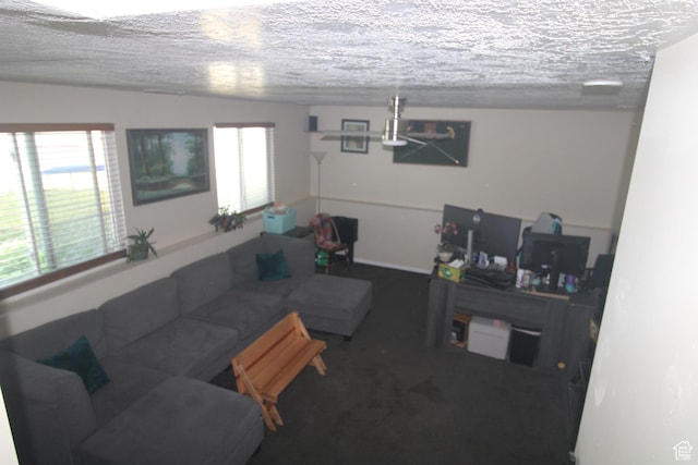 423 W 180 N, Clearfield, UT 84015 - living room with carpet and a textured ceiling