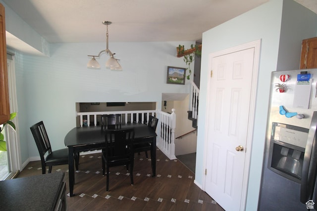 423 W 180 N, Clearfield, UT 84015 - dining room with a chandelier and dark wood-style flooring
