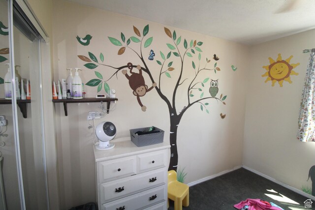 423 W 180 N, Clearfield, UT 84015 - bedroom featuring dark colored carpet and baseboards
