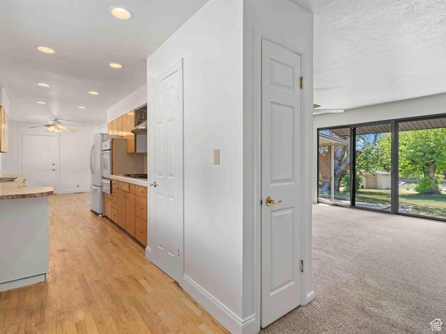2713 N 650 E, North Ogden, UT 84414 - hallway with recessed lighting and light wood-style floors