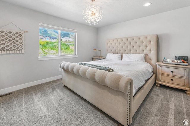 108 S 900 E, Hyde Park, UT 84318 - carpeted bedroom with a chandelier and recessed lighting