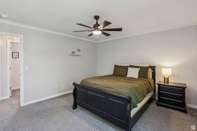 4052 W Newland Loop, Lehi, UT 84043 - bedroom featuring carpet, ornamental molding, and ceiling fan