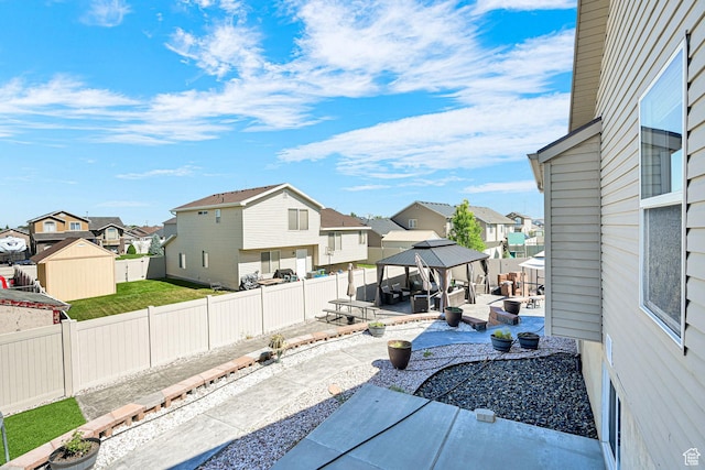 4317 S 3350 W, West Haven, UT 84401 - fenced backyard featuring a gazebo, a residential view, and a patio area