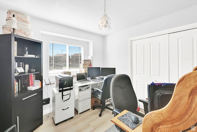 4317 S 3350 W, West Haven, UT 84401 - office area with light wood-style floors and a chandelier