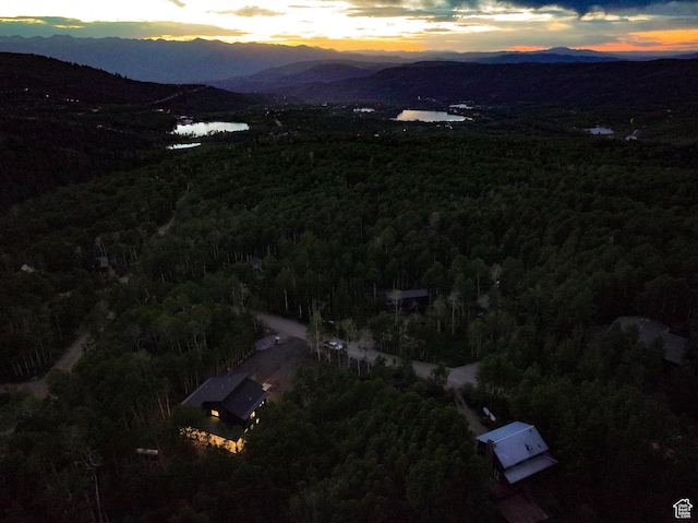 11234 E Columbine Ln, Heber City, UT 84032 - aerial view at dusk of a view of trees and a mountain view