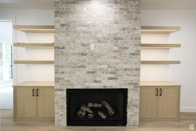 11234 E Columbine Ln, Heber City, UT 84032 - detailed view of wood finished floors and a fireplace