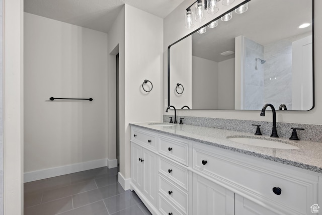 1324 E 320 S, Payson, UT 84651 - full bath featuring tile patterned flooring, double vanity, and tiled shower