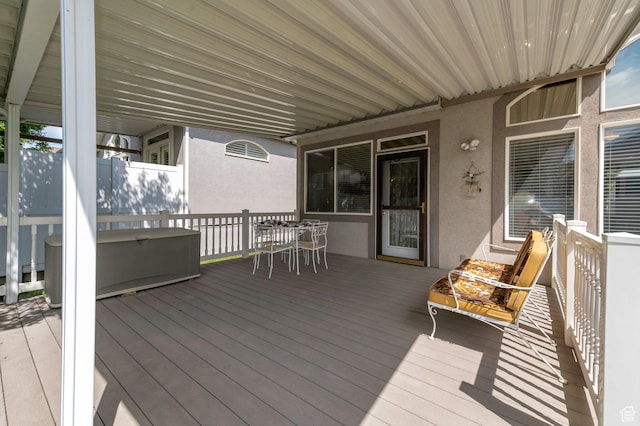 10056 S Remembrance Ln, South Jordan, UT 84095 - wooden deck with outdoor dining space