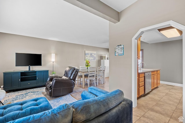 790 E 5300 S, South Ogden, UT 84405 - living area featuring baseboards and light tile patterned flooring