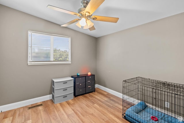 790 E 5300 S, South Ogden, UT 84405 - unfurnished bedroom with light wood-style floors and ceiling fan