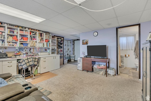 501 N Main St, Vernon, UT 84080 - home office with a drop ceiling and light colored carpet