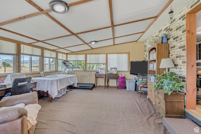 501 N Main St, Vernon, UT 84080 - bedroom featuring carpet and lofted ceiling