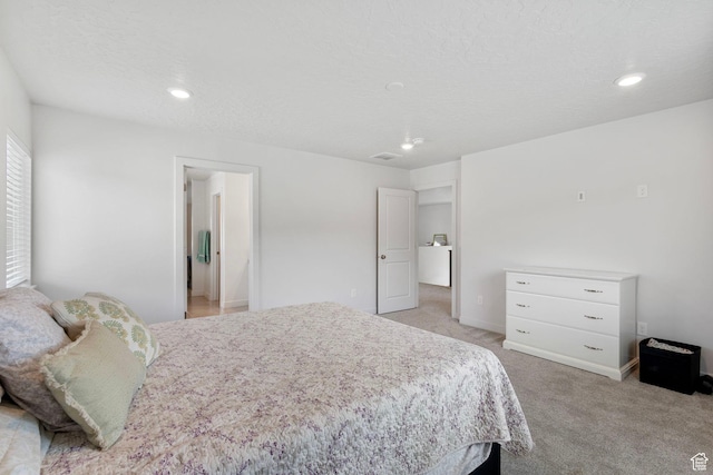 7335 N Harvest Crop Dr, Eagle Mountain, UT 84005 - bedroom featuring light carpet and recessed lighting