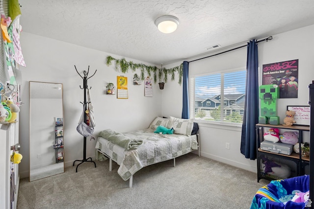 7335 N Harvest Crop Dr, Eagle Mountain, UT 84005 - carpeted bedroom featuring a textured ceiling