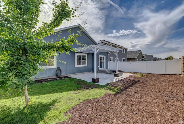 56 N Rue De Matth W, Vineyard, UT 84058 - back of property featuring a pergola, a patio area, and stucco siding