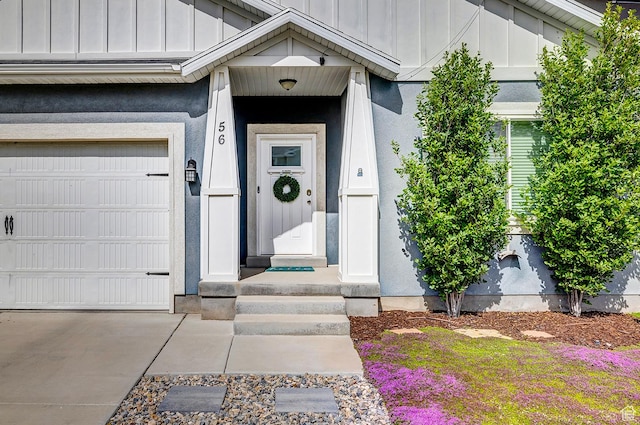 56 N Rue De Matth W, Vineyard, UT 84058 - doorway to property featuring board and batten siding