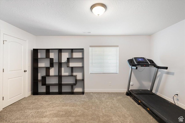 4509 S Greystock Cir W, West Valley City, UT 84120 - workout area featuring a textured ceiling and carpet
