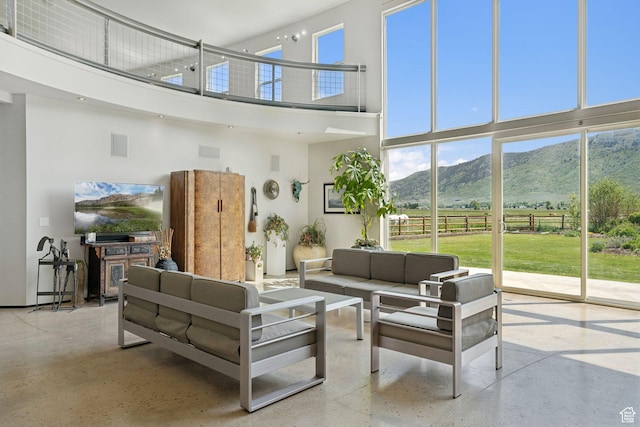 3530 N State Road 32, Marion, UT 84036 - living room featuring a towering ceiling and a mountain view