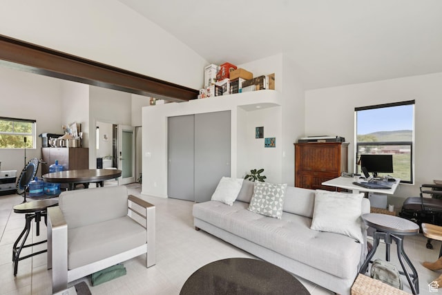 3530 N State Road 32, Marion, UT 84036 - living room featuring high vaulted ceiling
